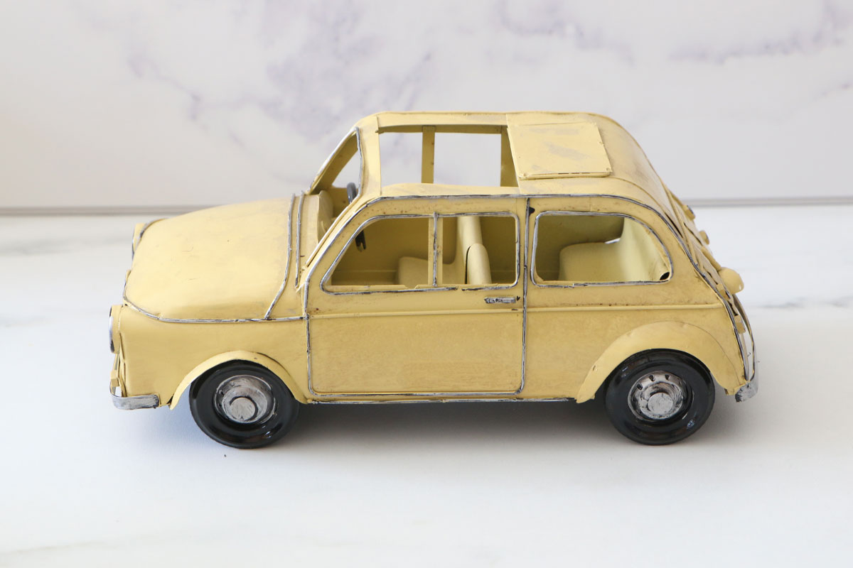 blikken auto fiat 500 cabrio