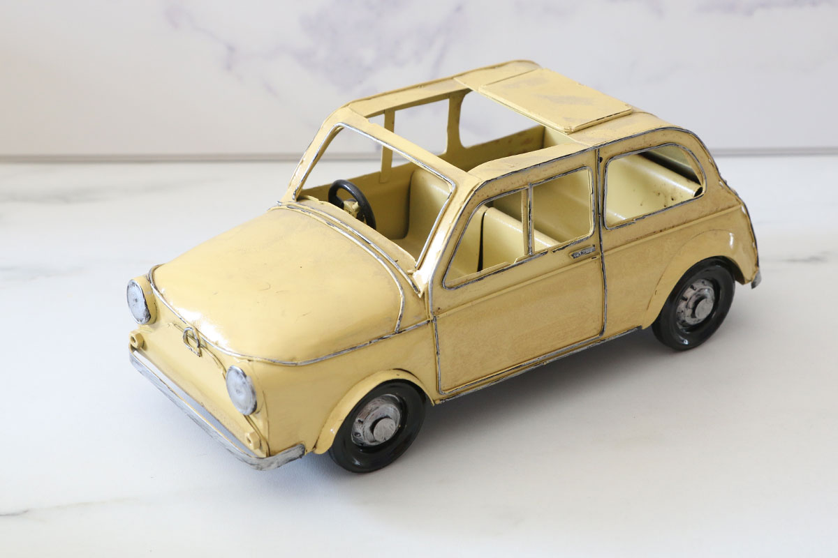 blikken auto fiat 500 cabrio