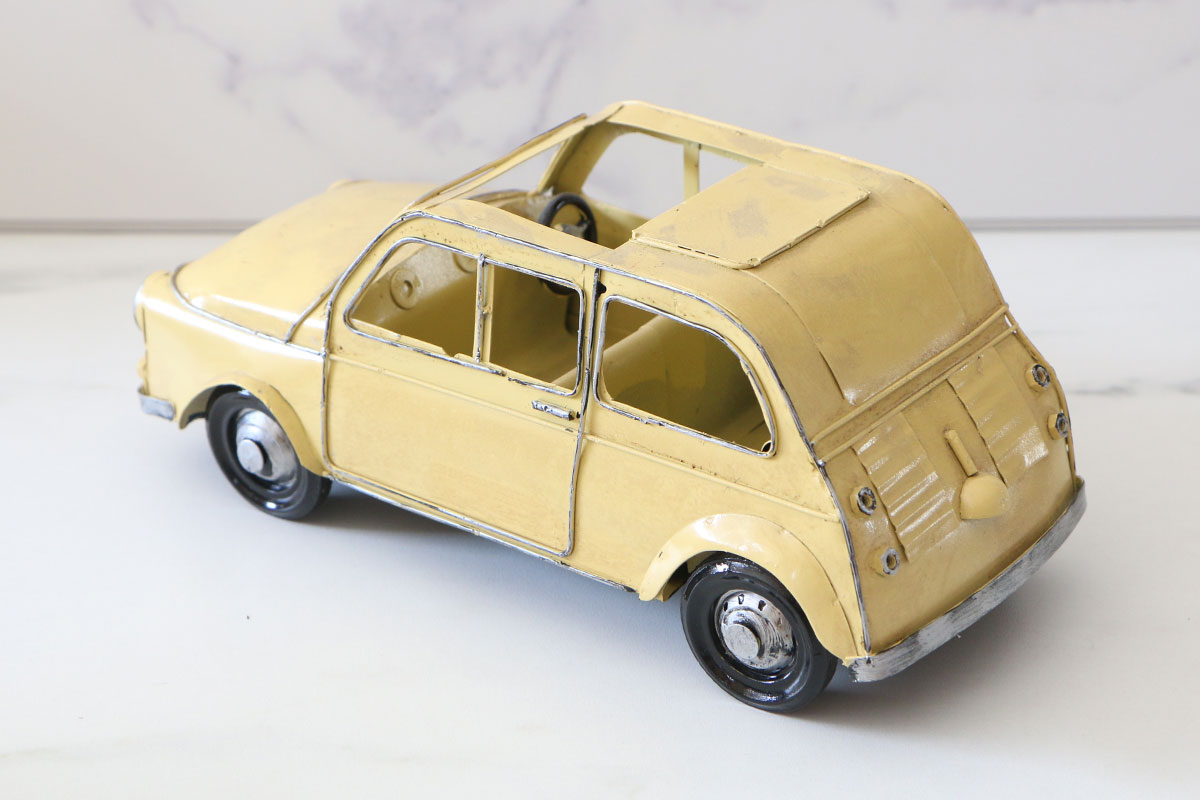 blikken auto fiat 500 cabrio