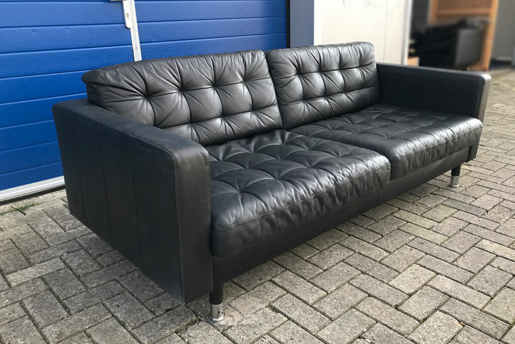 Landskrona 3-zits bank zwart