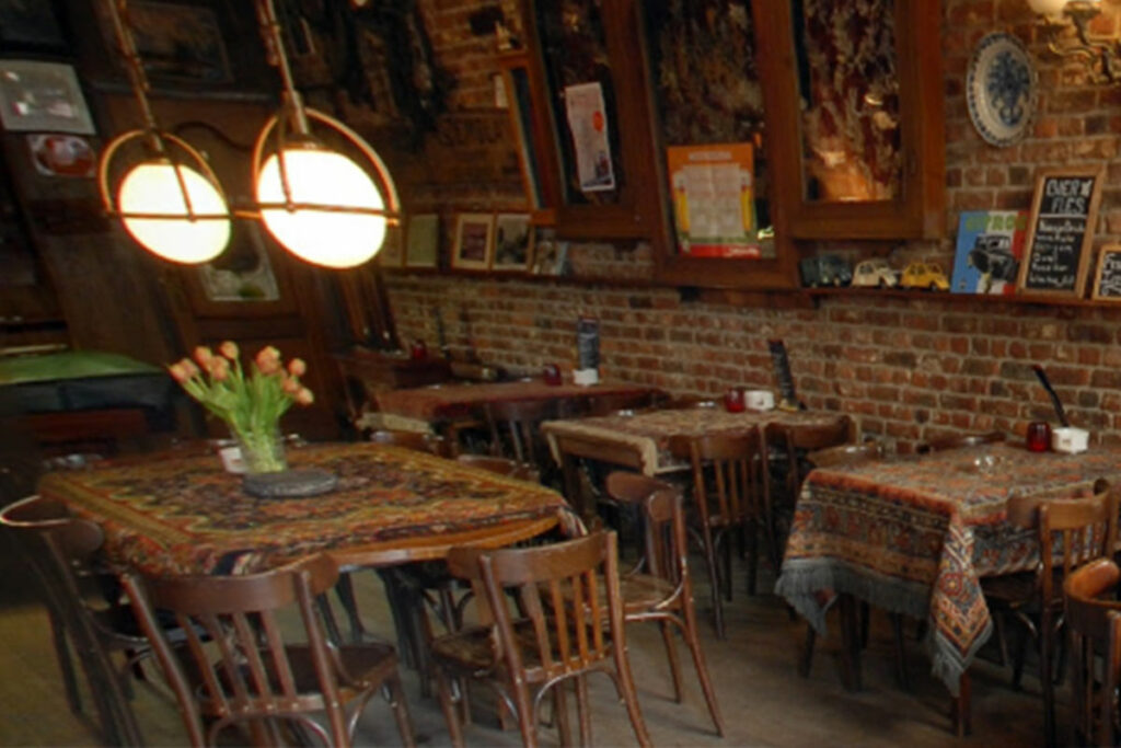 bruin café tafelkleed