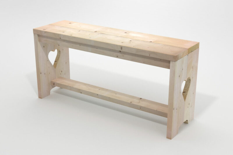 Tuinbankje met hart