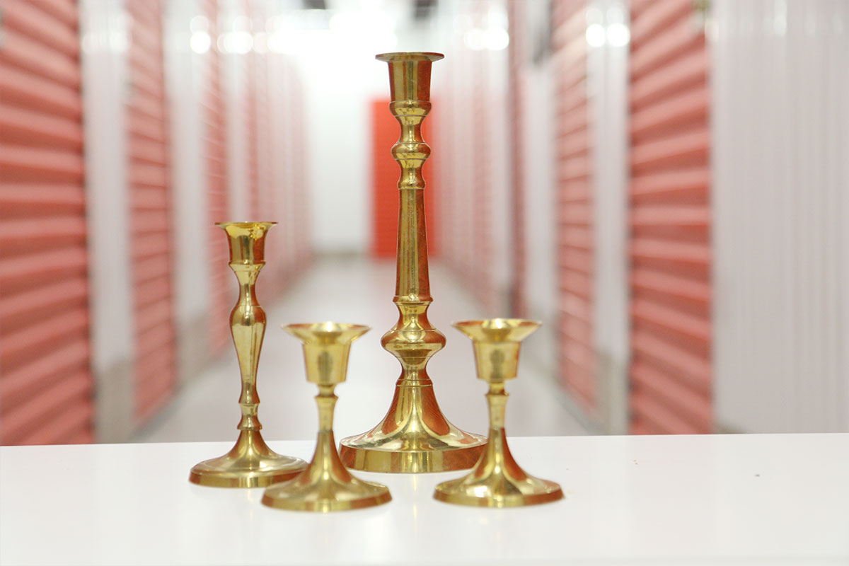 Koperen kandelaars