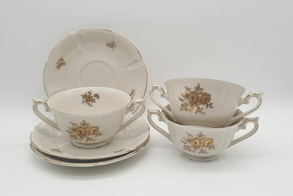 Soepkommen met schotel