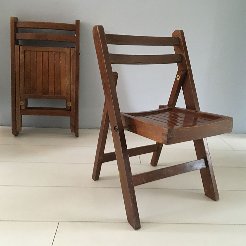 vintage klapstoel hout