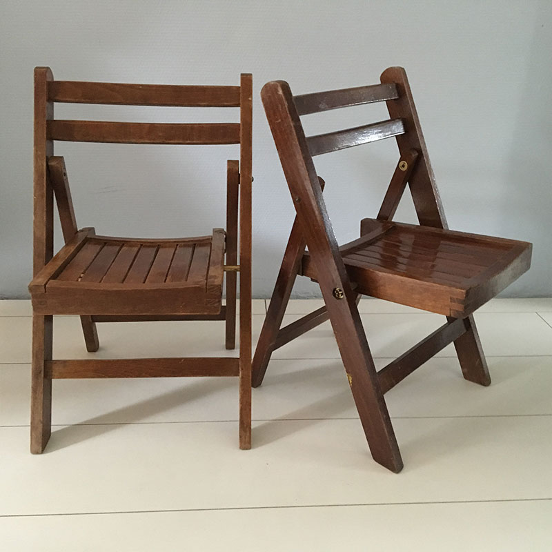 vintage klapstoel hout
