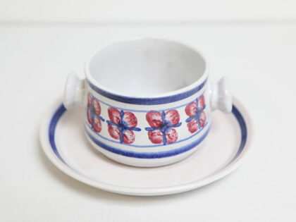 vintage soepkom met schotel