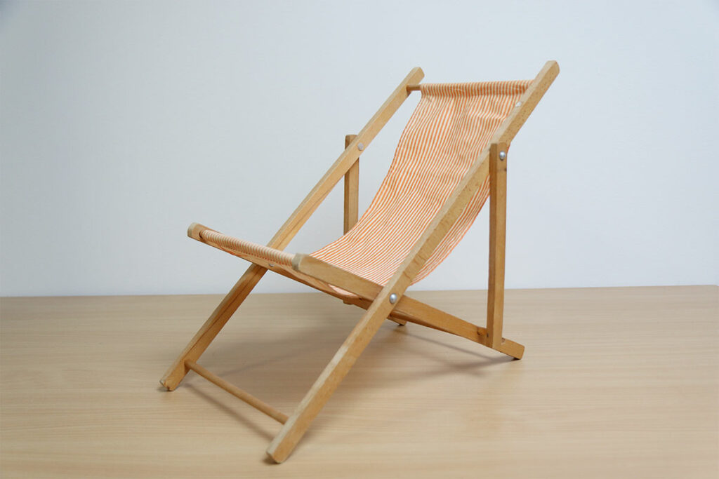 Grote strandstoel voor poppen