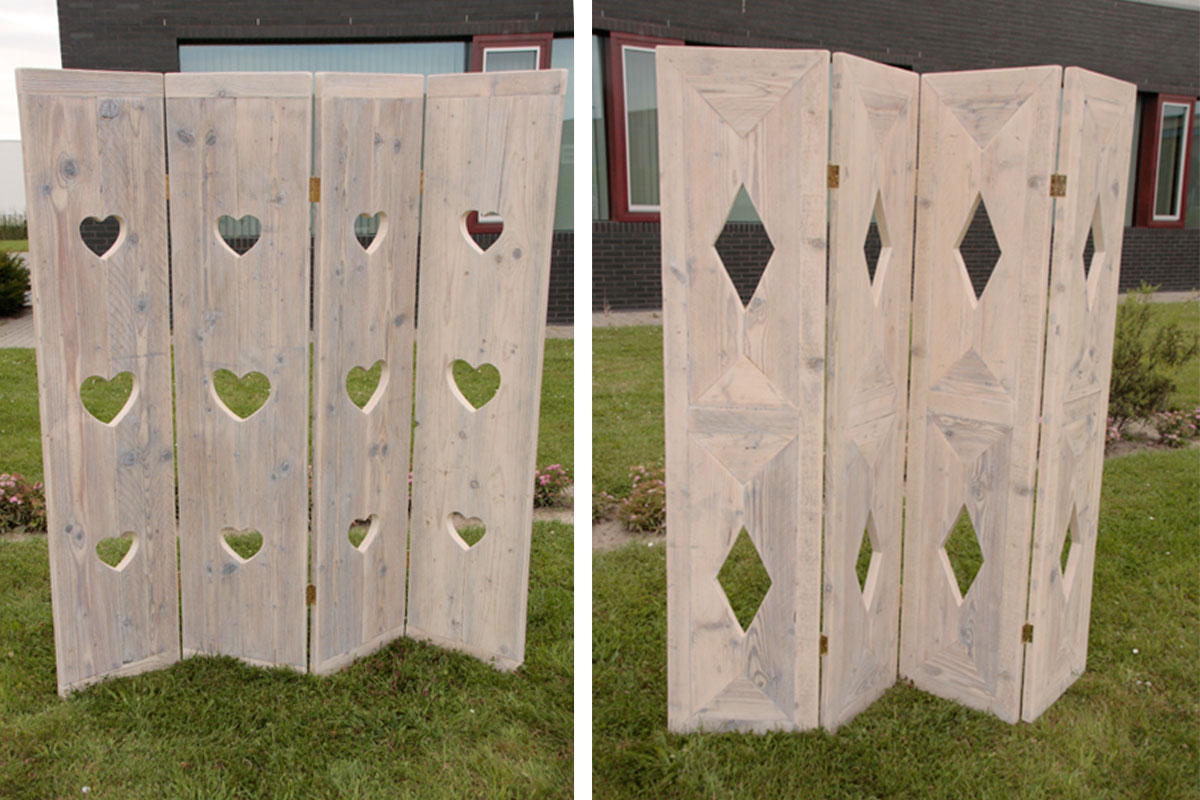 Steigerhouten kamerscherm op maat