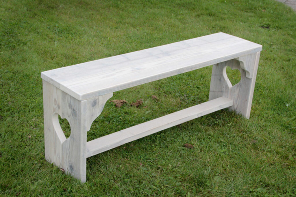 steigerhouten bankje voor binnen