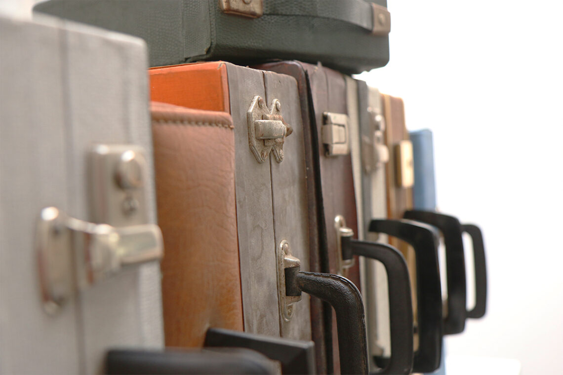 Vintage platenkoffer schoonmaken