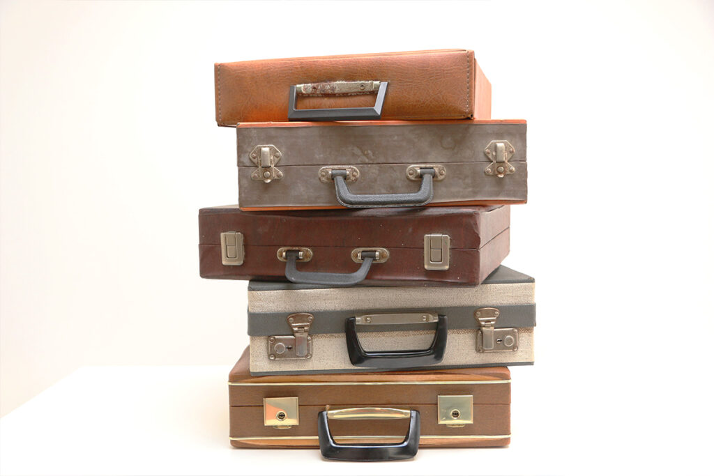 Vintage platenkoffer schoonmaken