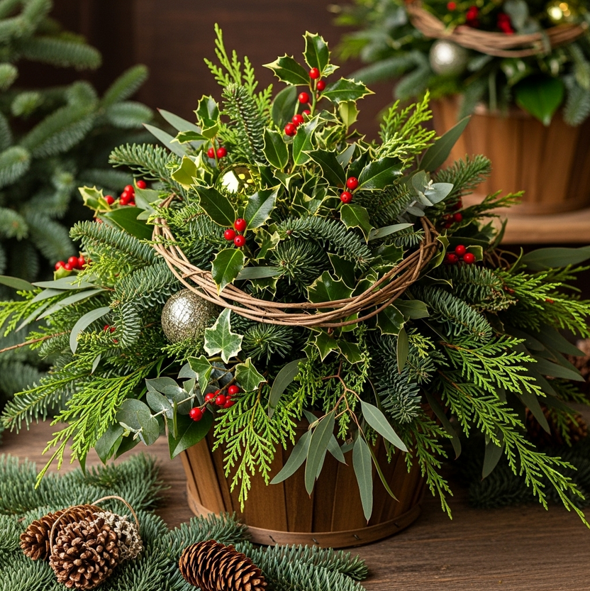 Wat voor groen gebruik je voor kerststukjes