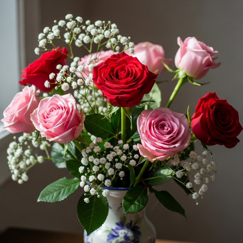 Bloemstuk met rozen