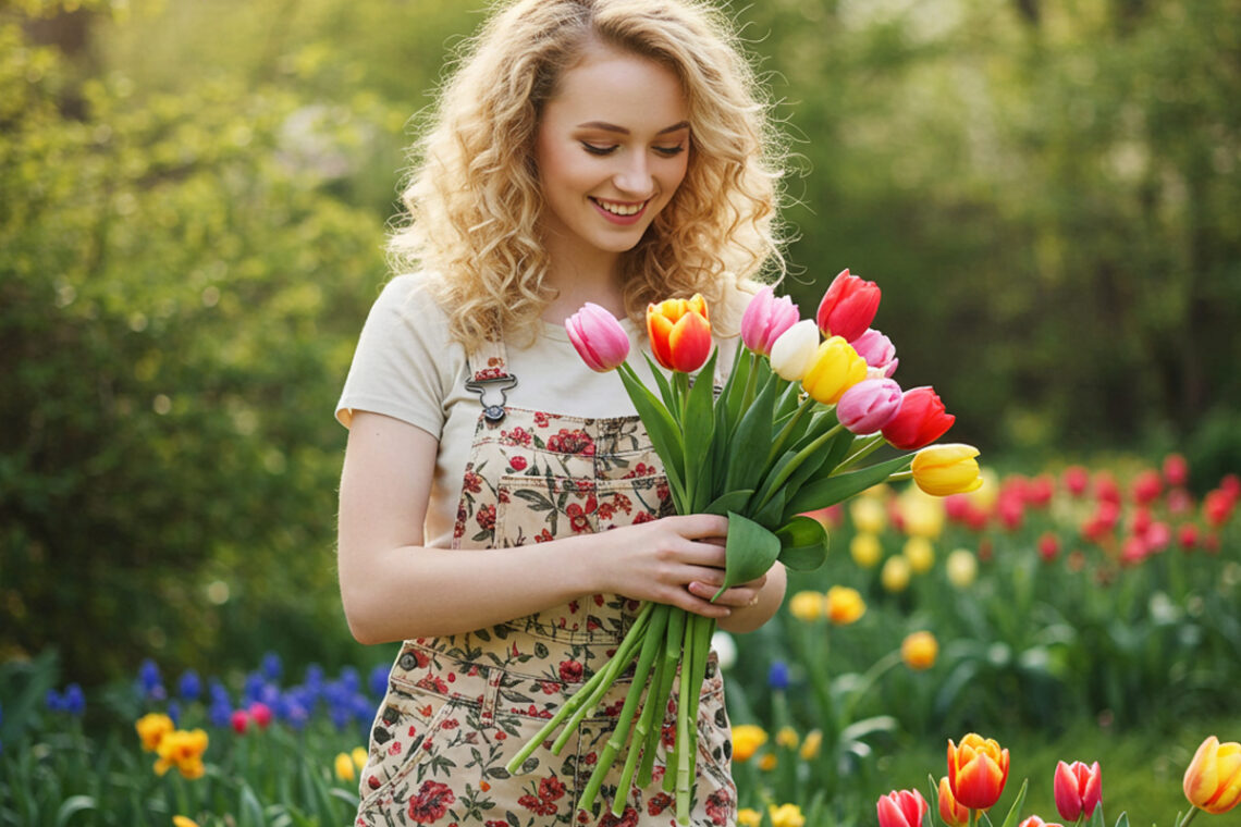 Bloemschikken met tulpen