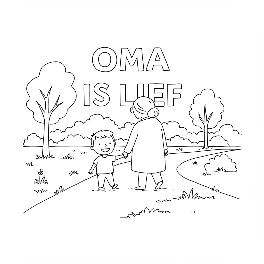 Kleurplaat voor oma