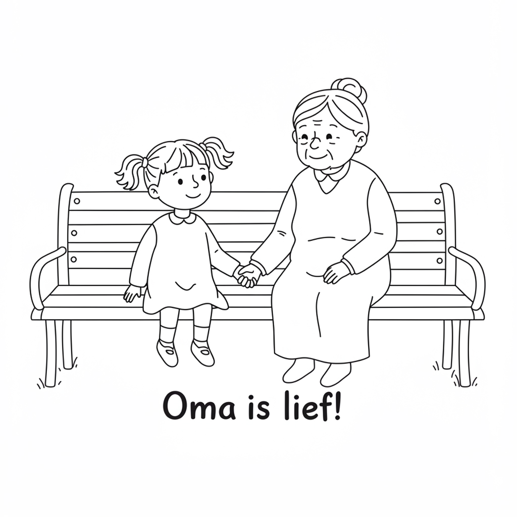 Kleurplaat voor Oma