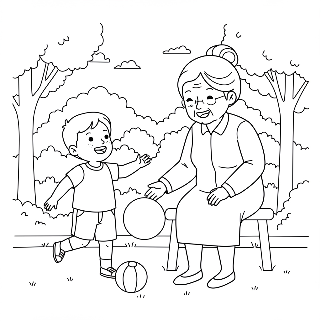 Kleurplaat voor Oma