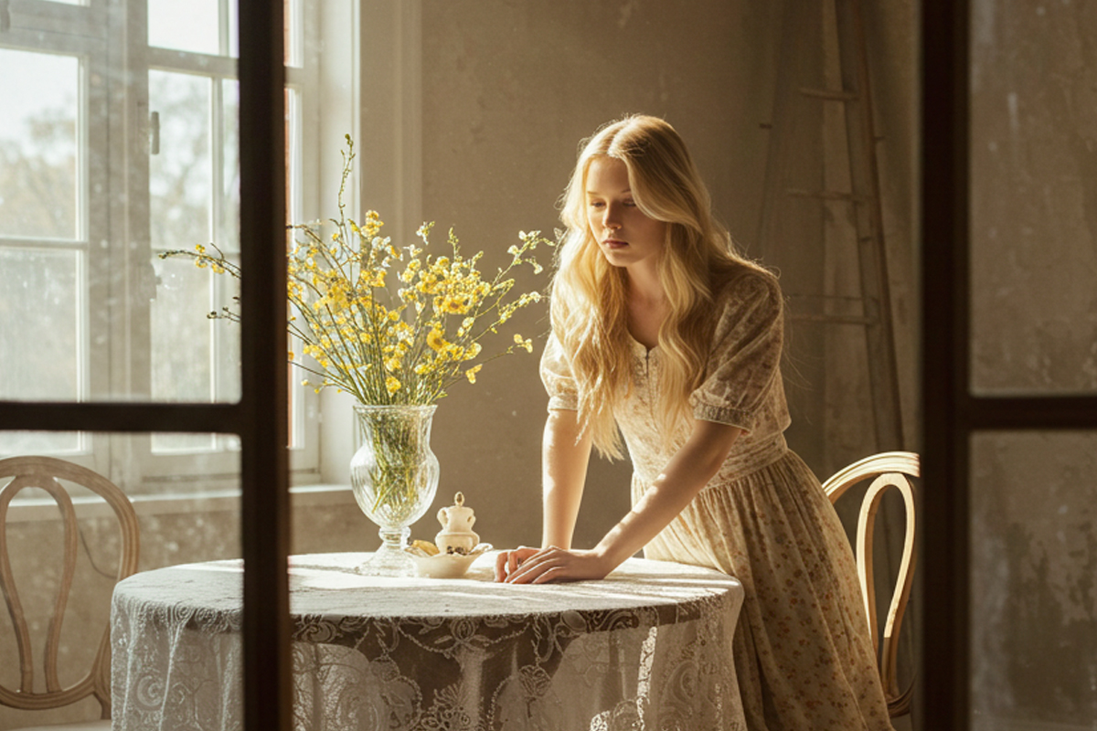 Ouderwetse Tafelkleedjes met Haakwerk en Borduursels