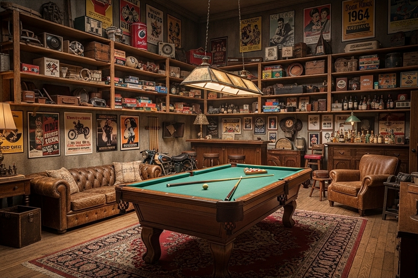 Vintage meubels voor een mancave