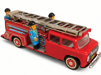 Retro Blikken Brandweerauto met ladder