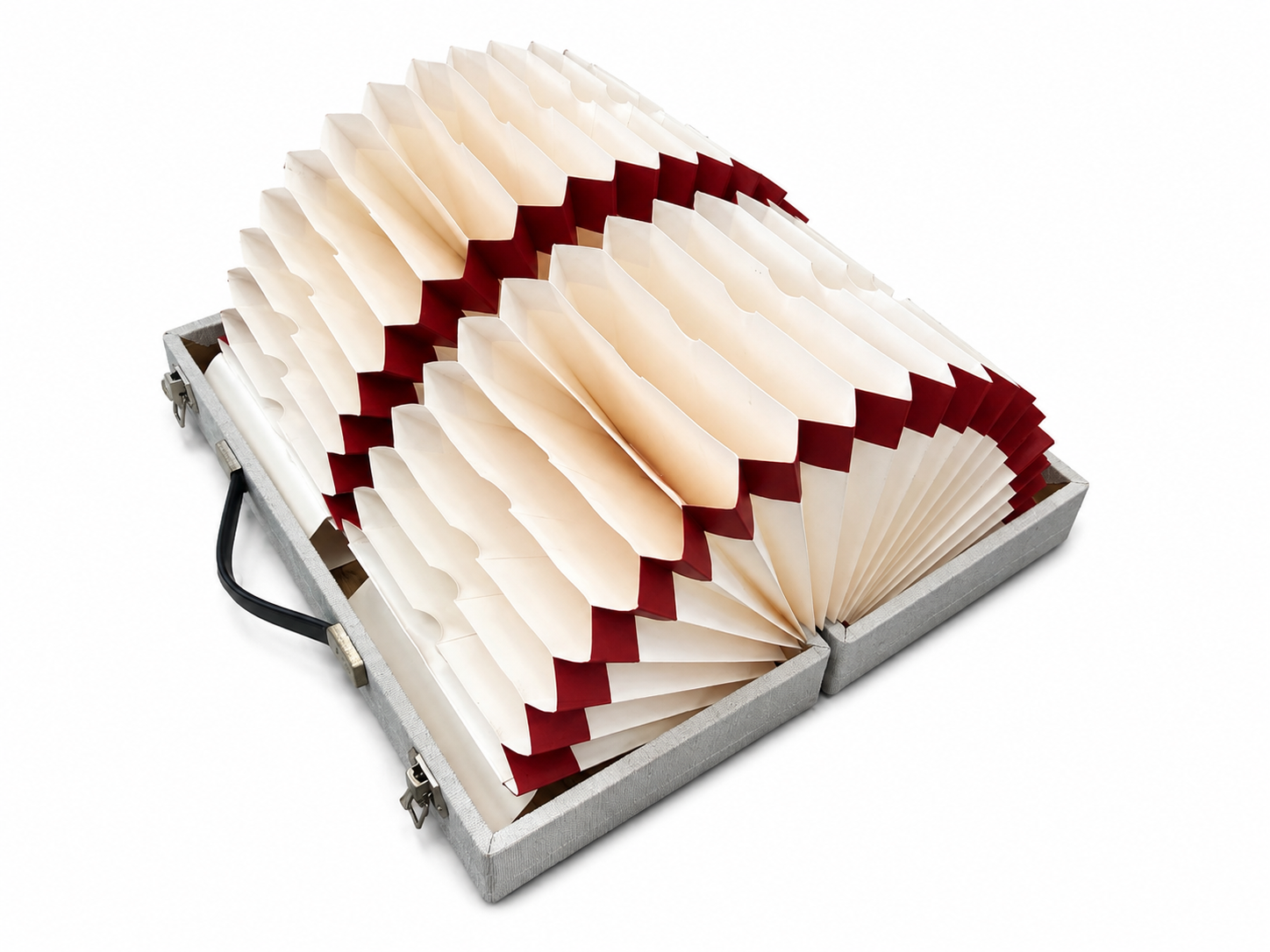 Dubbele singles koffer met harmonica inlay