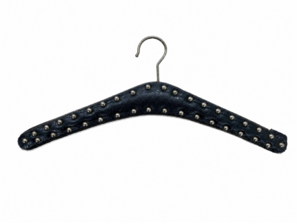 Vintage zwarte kledinghanger met studs
