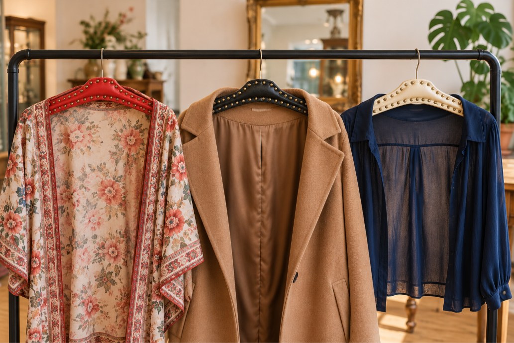 Kleding presenteren met vintage hangers: winkel, markt of fotoshoot