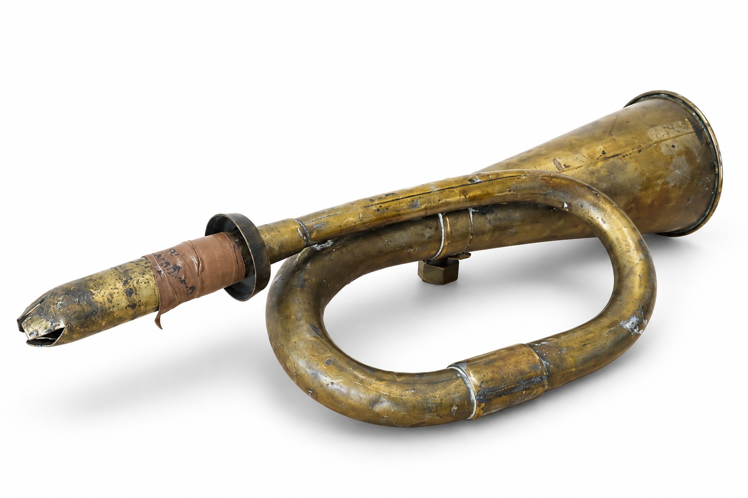 Vintage messing toeter met lus 3
