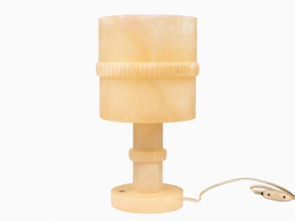 Vintage stenen tafellamp crème